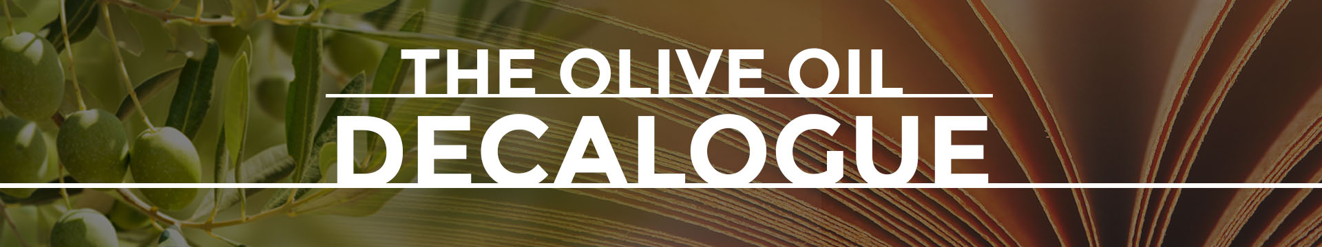 The olive oil Decalogue